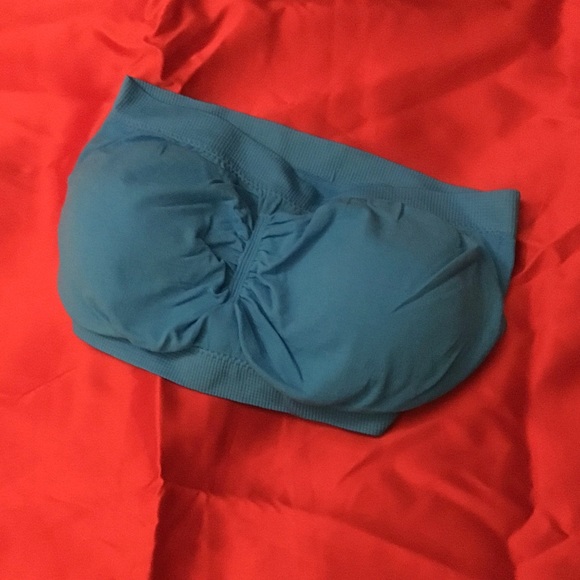 Blue bandeau bra comfortable one size - Picture 1 of 2